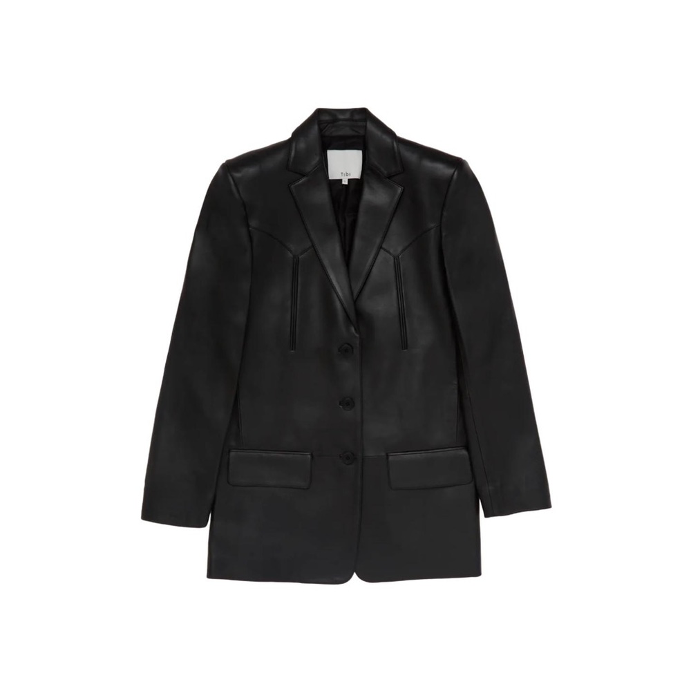 Tibi Leather Blazer Size M